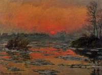 Monet, Claude Oscar - Sunset on the Seine in Winter